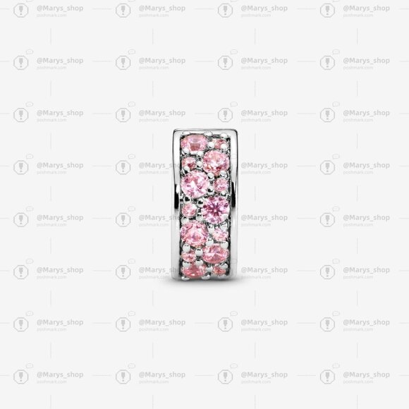 Pandora Pink Pavé Clip Charm - Picture 4 of 5